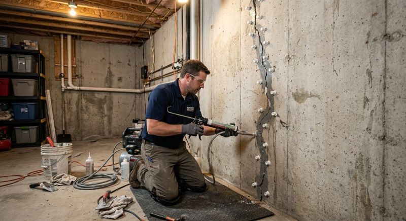 Basement Crack Repair in Ponte Vedra Beach, FL