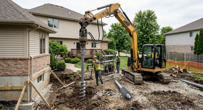 Helical Pile Installation in Ponte Vedra Beach, FL