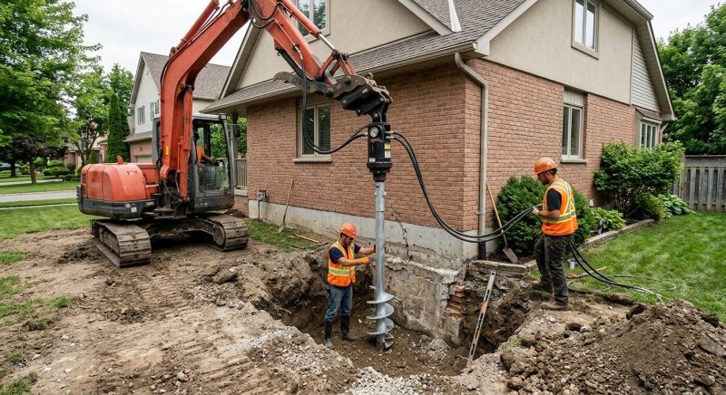 Helical Pile Installation in Ponte Vedra Beach, FL